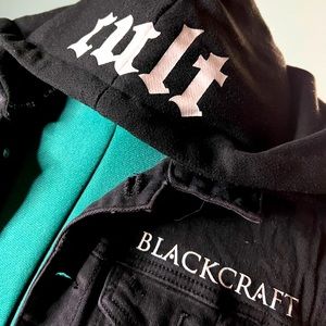 BLACKCRAFT- Distressed Black Denim Vest